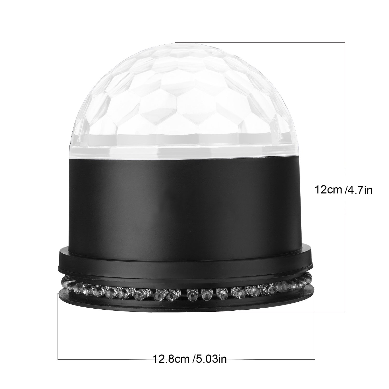Discokugel, Vitutech Weihnachten Disco Licht 48 Stobe Light LED Party Licht Discolichteffekte 7 RGB Lichteffekt Led Effekt Kristalleffekt Disco kugel Lampe Projektor DJ Licht für Party-Voice Control