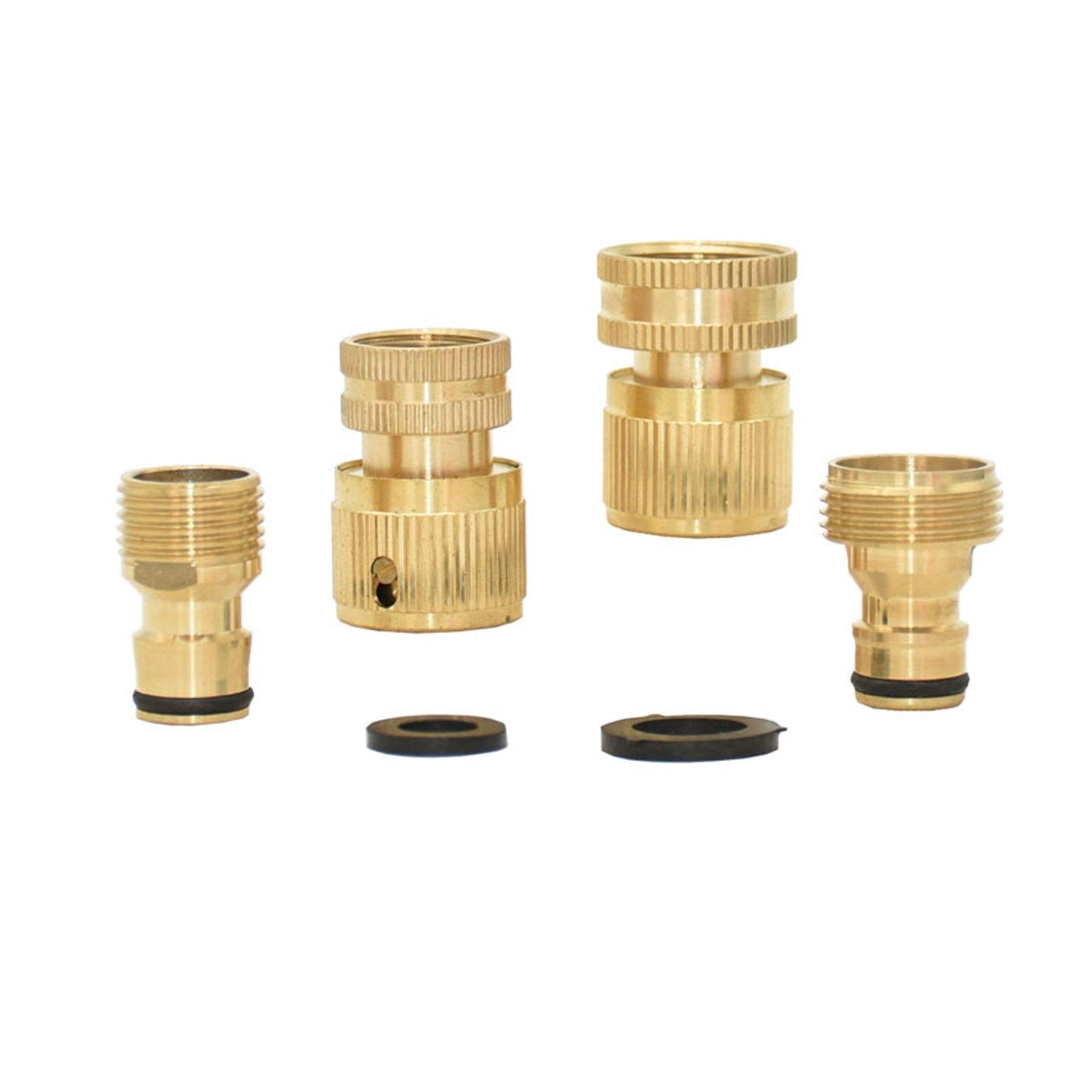 Tubo flessibile da giardino con connessione rapida Filettatura maschio 1/2" 3/4" femmina Tubo for innaffiare rapido in ottone Kit Coupling 5 set di tubo da giardino rubinetto Connettore Water Gun