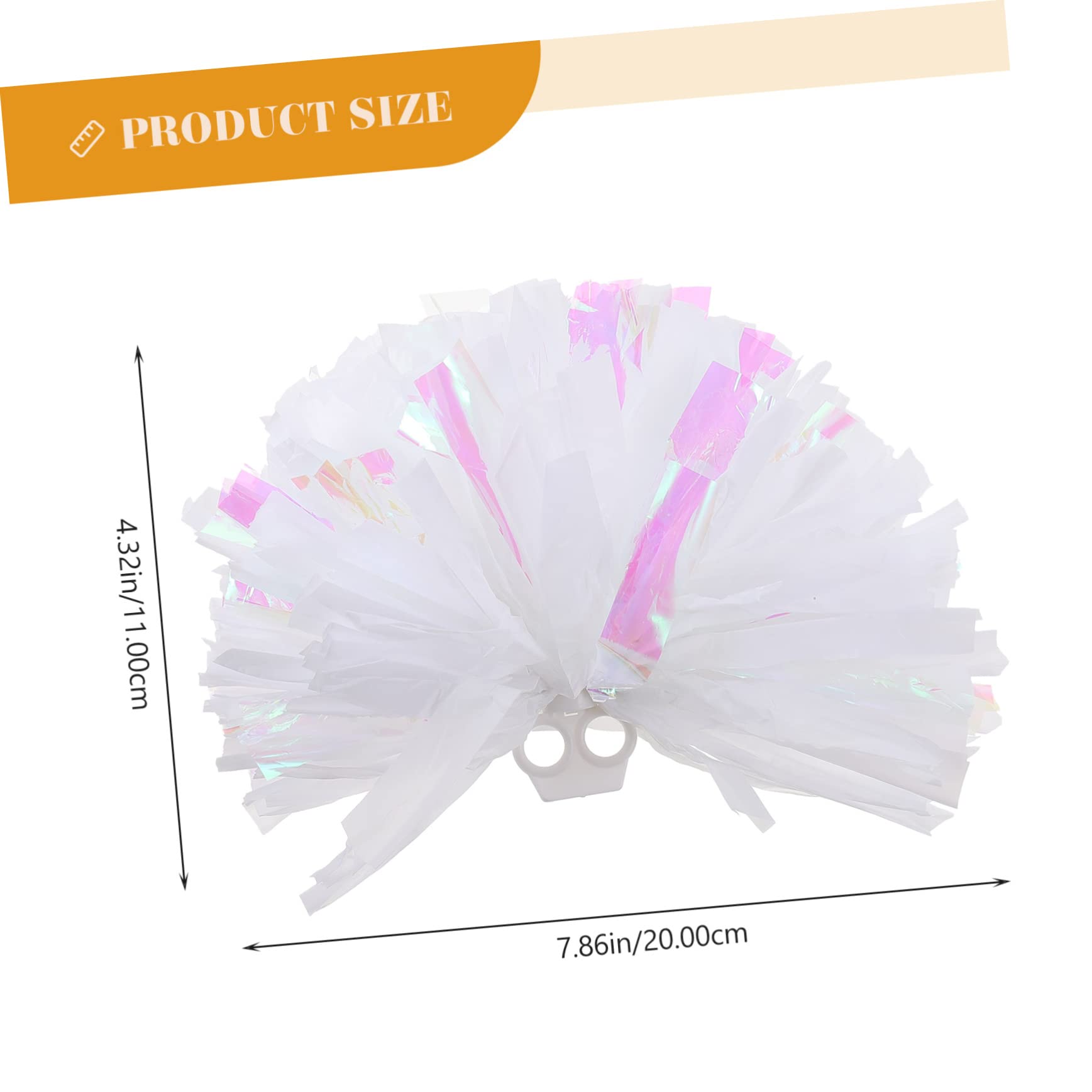 ifundom 2sets Reusable Cheerleading Pom Poms Props for Outdoor Events for Team Spirit and Cheerleading Activities 2pcs*2