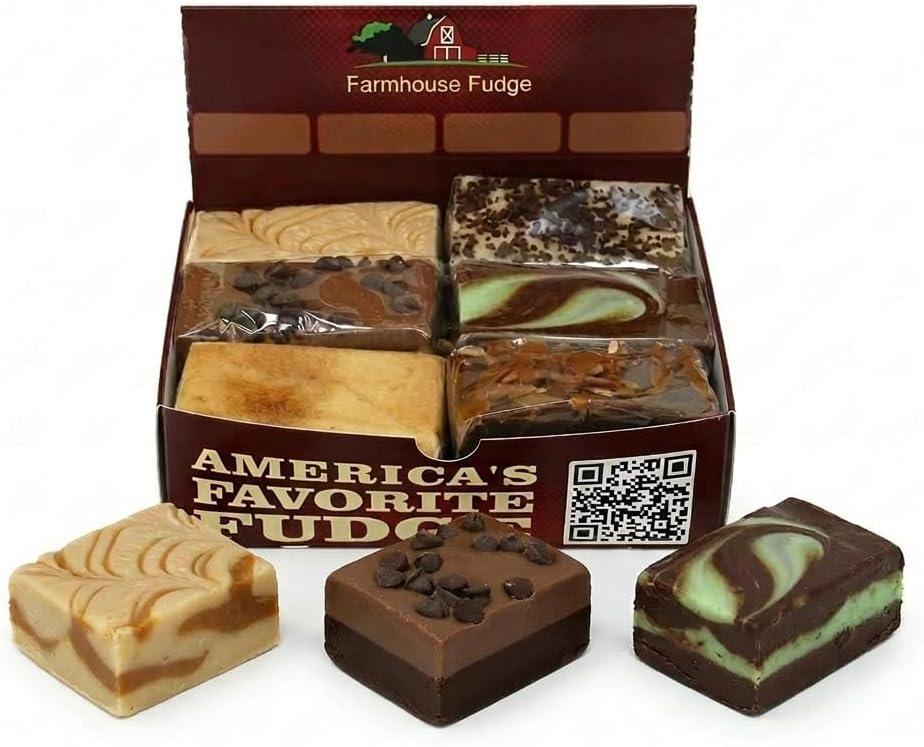 Farmhouse Fudge Candy Sampler Box – as Low as $.91 per Ounce - Build Your Own Artisan Candy Gift Box with over 40 Flavors – Fresh Creamy Homemade Fudge Variety – Custom Fudge Treat for Holidays, Birthdays, Thank You Gifts
