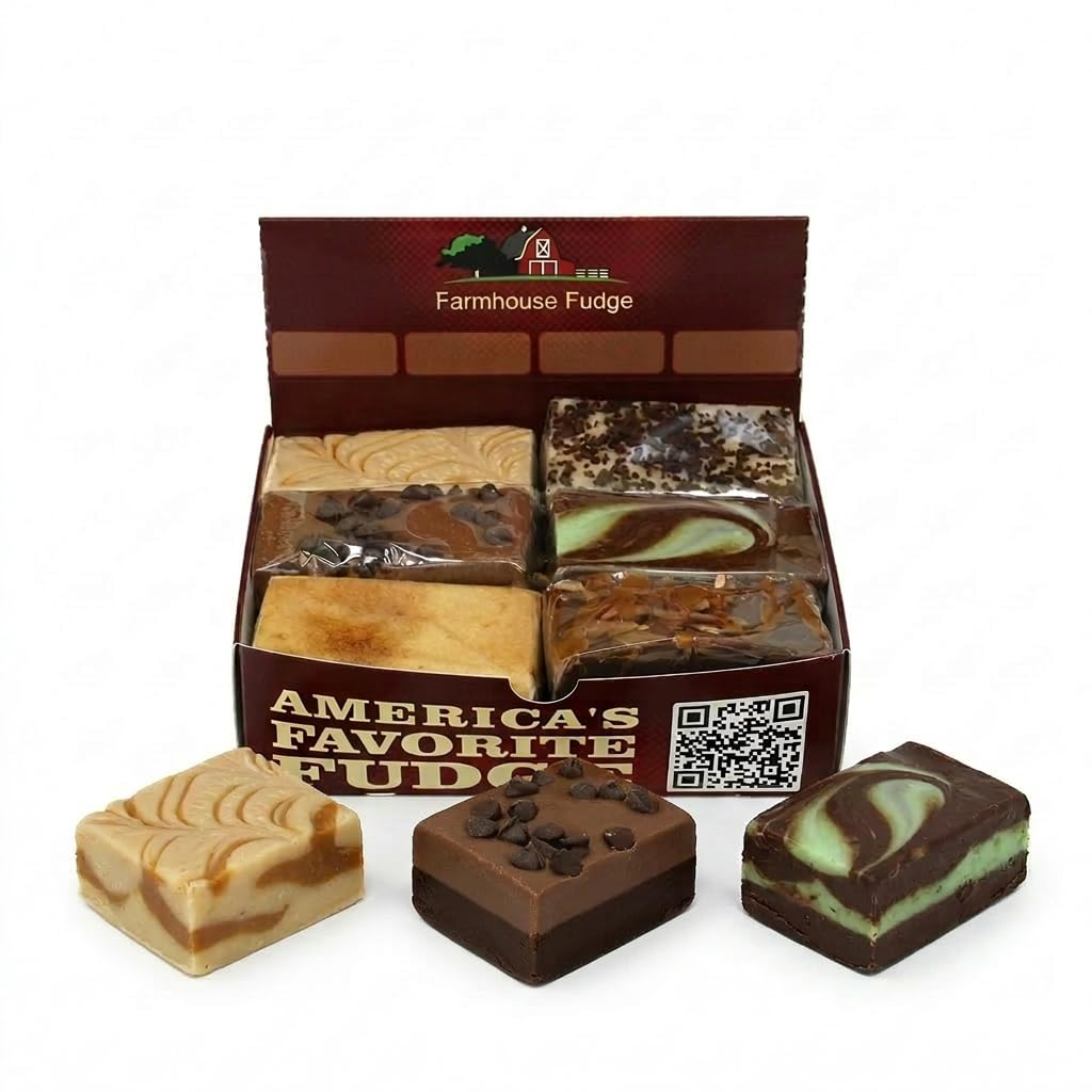 Farmhouse Fudge Candy Sampler Box – as Low as $.90 per Ounce - Build Your Own Artisan Candy Gift Box with over 40 Flavors – Fresh Creamy Homemade Fudge Variety – Custom Fudge Treat for Holidays, Birthdays, Thank You Gifts