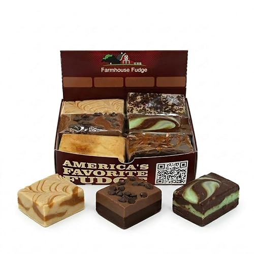 Farmhouse Fudge Caja de muestra de dulces, tan baja como $.90 por onza, construye tu propia caja de regalo de dulces artesanales con más de 40
