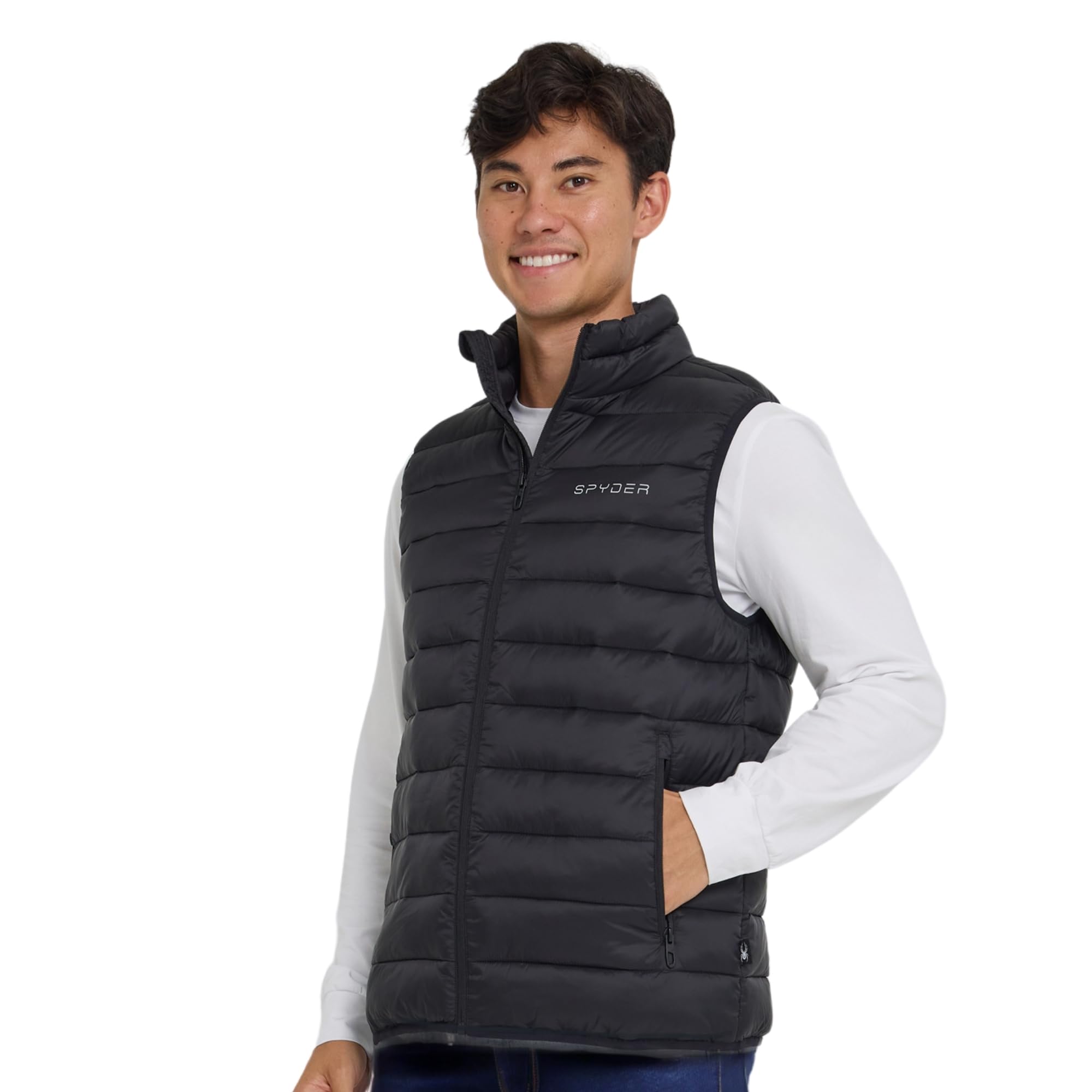 Spyder Puffer Vest for Men β Lightweight Quilted Outdoor Vest with Pockets, Puffer Vest Jacket for Men