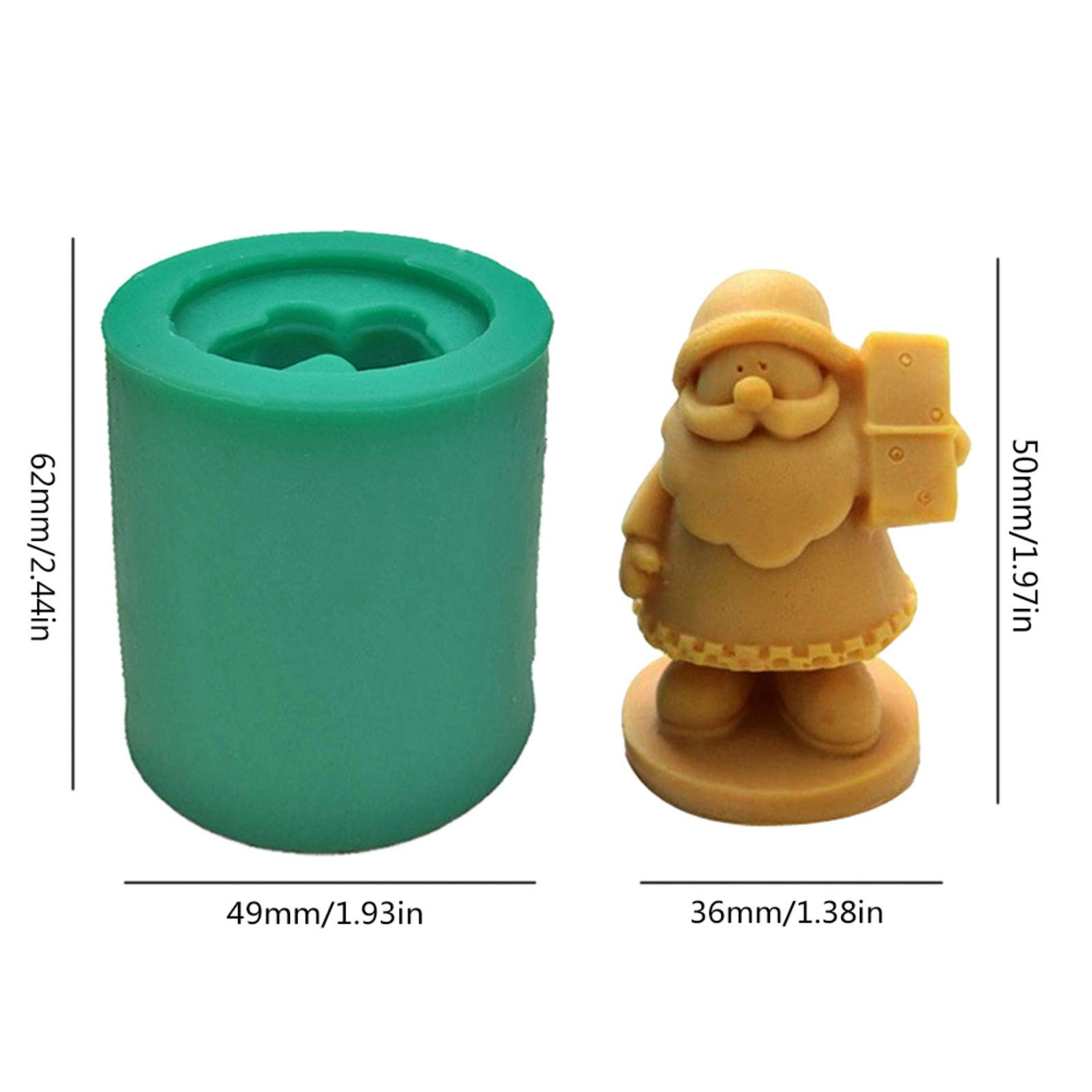 3 Stampi In Silicone Per Natale - Pupazzo Di Neve, Albero, Babbo Natale, Per Cioccolato, Torte E Cubetti Di Ghiaccio - 2