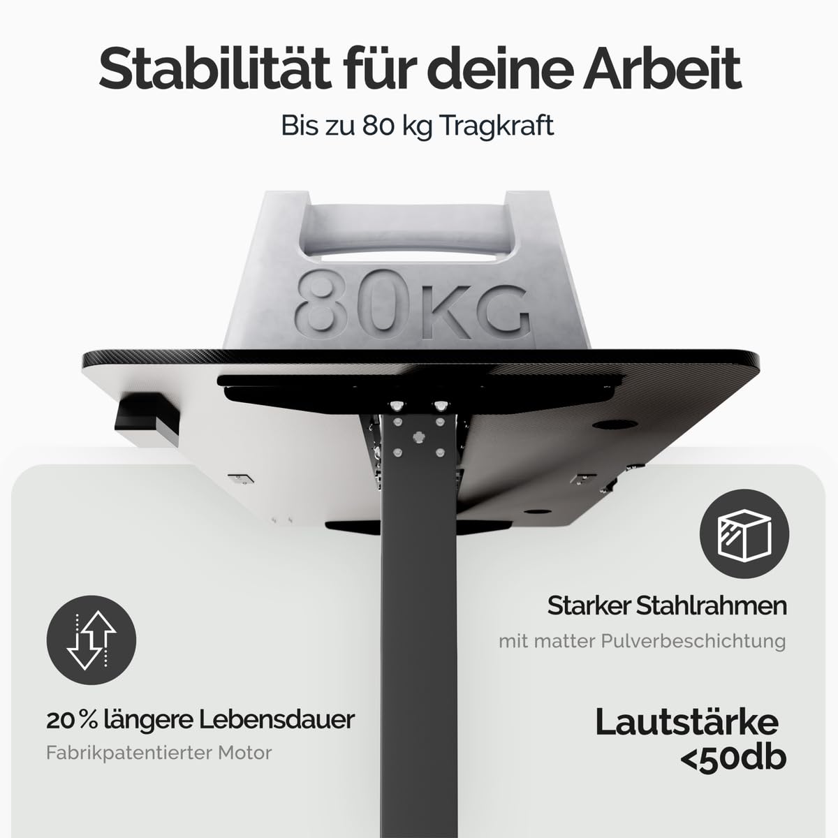 Casaria® Höhenverstellbarer Schreibtisch 160x75 cm elektrisch mit Kopfhörerhalter Tassenhalter Modern Büro Gaming PC Computer Tisch Schwarz Carbon-Optik