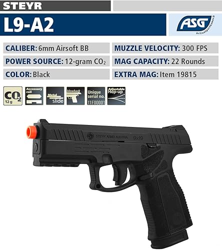 Miniatura 2 de ASG Steyr L9-A2 - Pistola y cargador de CO2 de Airsoft