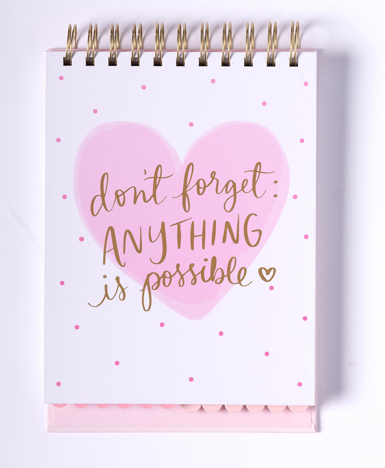 Eccolo - Cuaderno con espiral superior con rayas, bloc de lista de tareas con pestañas divisoras expuestas (200 páginas), Anything Is Possible", bloc de notas A5, ideal para tomar notas en la escuela,