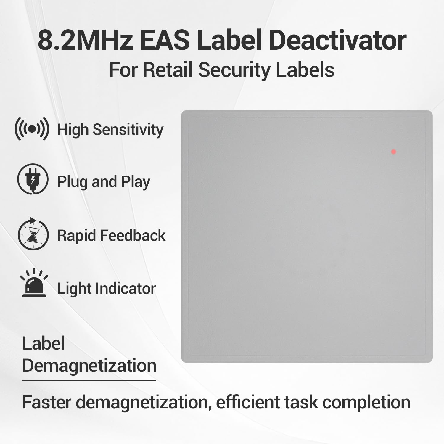 Désactivateur RF – Outil de Sécurité 8,2 MHz pour Désactivation d’Étiquettes Souples, Protection Antivol pour Caisses et Petites Boutiques