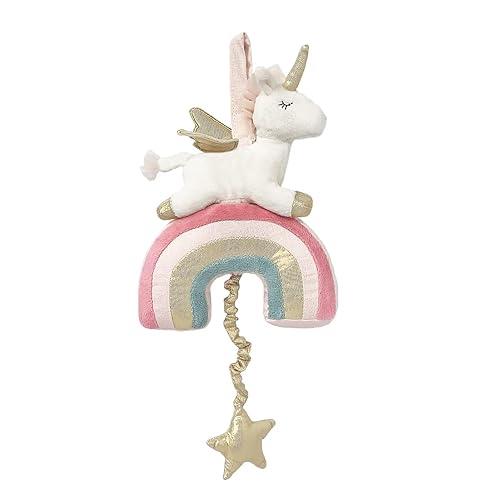 Miniatura 1 de MON AMI Juguete musical de peluche suave de unicornio y arco iris, 12 pulgadas, móvil de guardería, juguetes infantiles, juguete de peluche colgante
