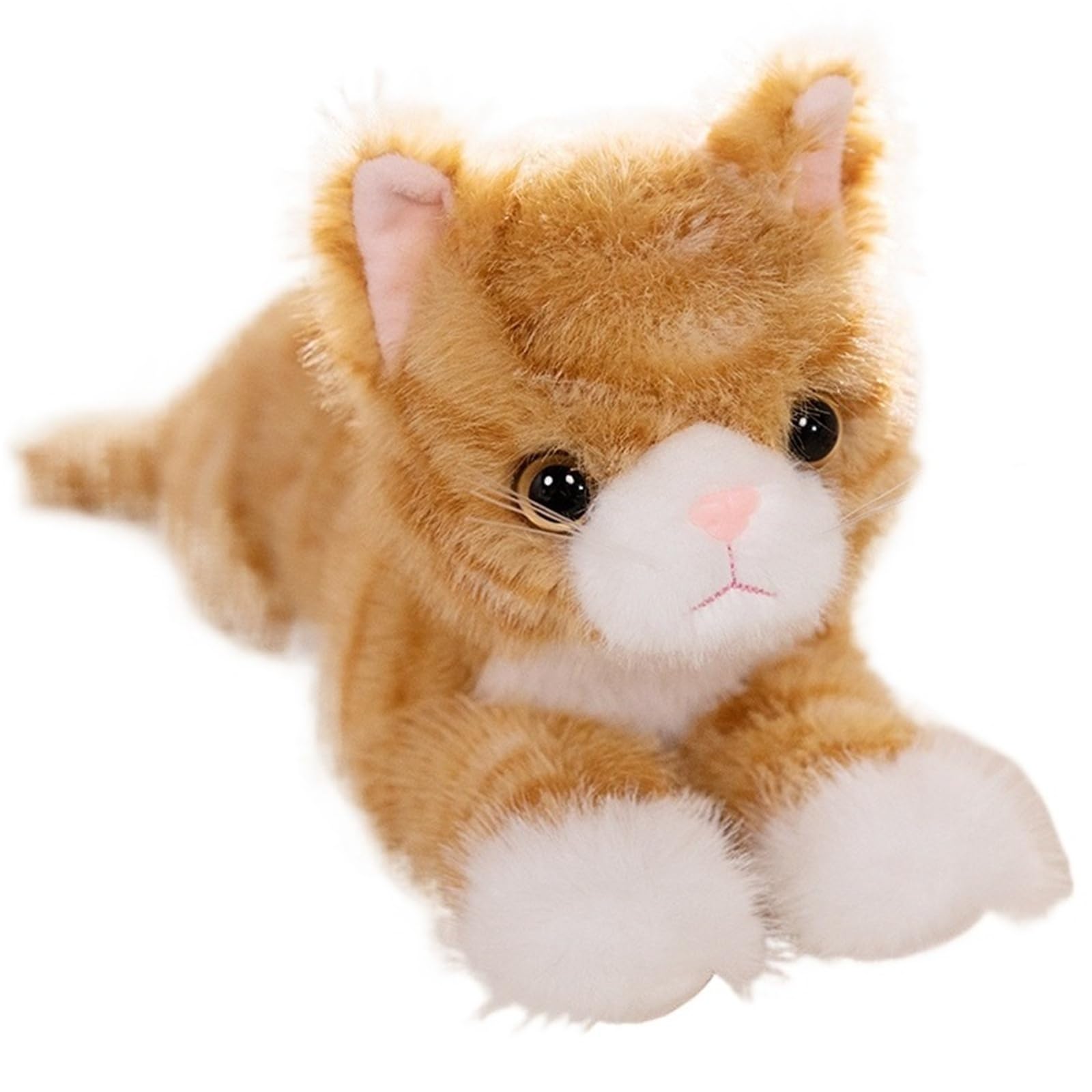 KUKUShining Cat Plush, Soft Cute Stuffed Animals Doll Kitten Hugging Pillow Sitting Cats Plushie Toy for Childrens Boys Girls(Orange,50cm/19.8in)