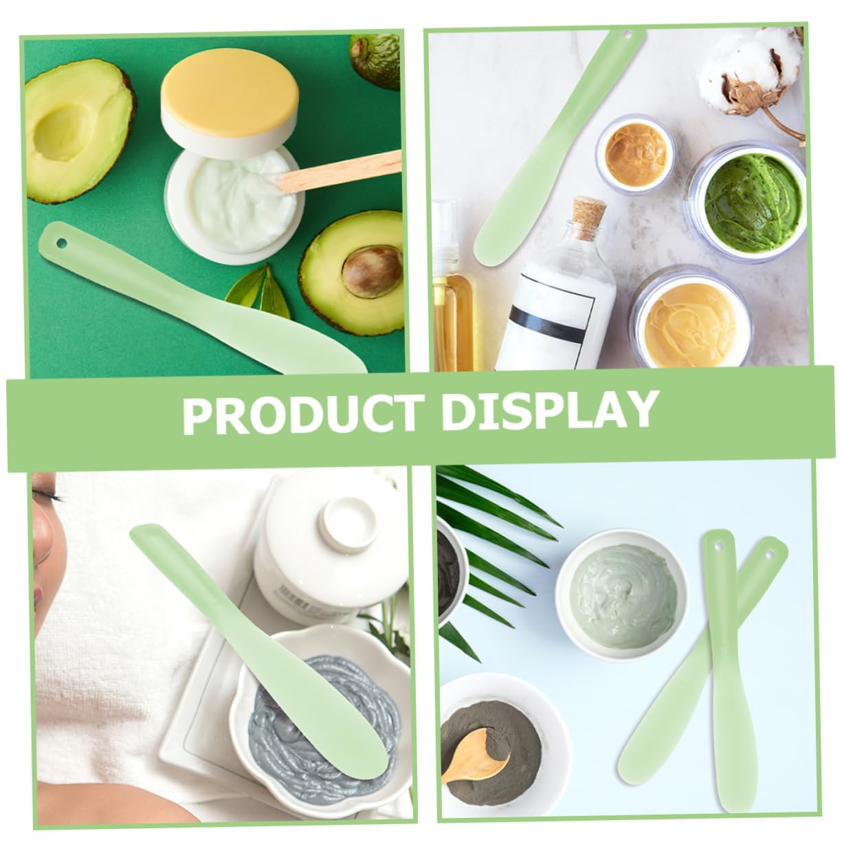 Healeved 60pezzi Spatole Silicone Per Trucco Strumenti Multifunzionali Per Miscelare Cosmetici e Fondotinta Facili Da Pulire e Maneggiare Per Bellezza e Makeup Professionale