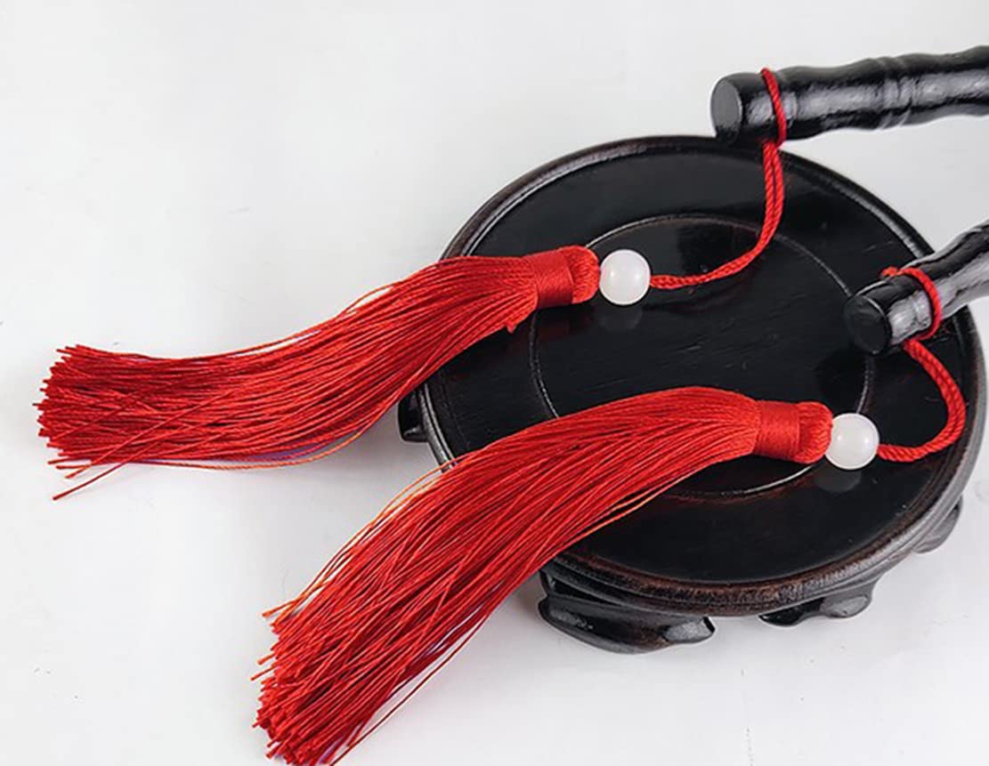 Ventilatore a Mano Rotondo Cinese, Ventaglio a Mano, Ventaglio Giapponese a Mano Stile Cinese Ventilatore di Seta con Manico in Legno (2 pz)