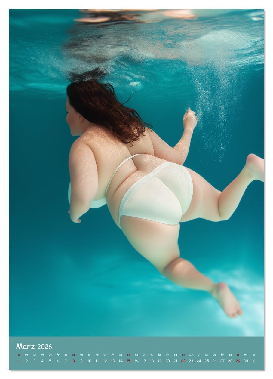 Curvy Pin-up Girls - Verführerische Rundungen am Pool (hochwertiger Premium Wandkalender 2026 DIN A2 hoch), Kunstdruck in Hochglanz: Dicke Frauen sexy ... die mollige Frauen lieben. (CALVENDO Erotik)