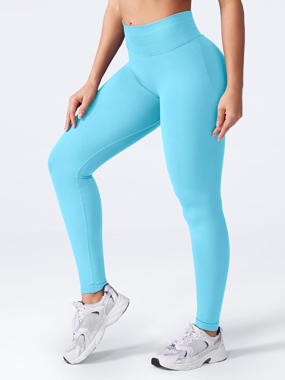 VOYJOY Women Seamless Impact Leggings Scrunch Workout Leggings Medium Waist Tummy Control Butt Lifting Gym Yoga Pants - Image 4