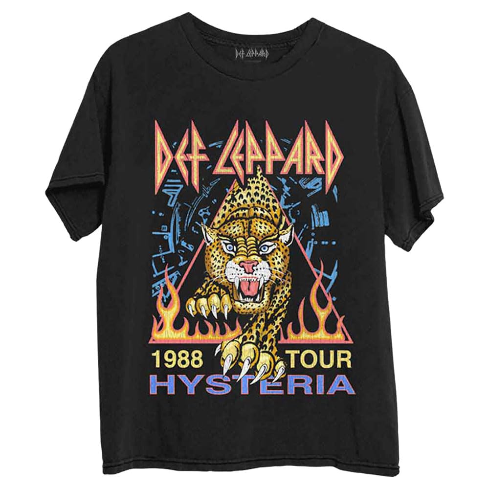 Rock Off officially licensed products Def Leppard Hysteria 88 T Shirt S Black