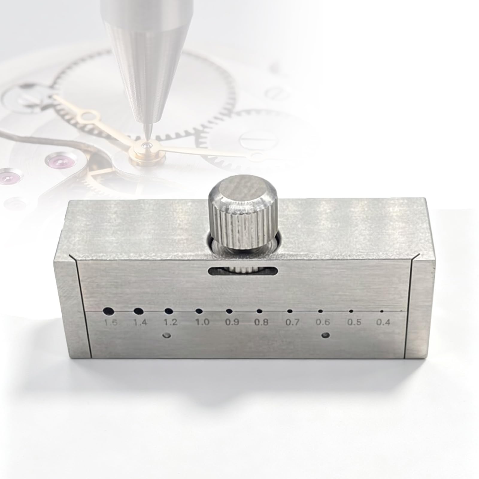 Abrazadera para Sujetar Las Manecillas del Reloj, Herramienta para Retractor De La Rueda De Minutos del Reloj, Marcas De Medición De Metal De 0,4 A 1,5 Mm, para Reparación Y Ajuste Precisos