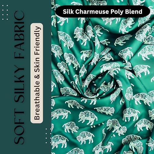 Wild Rag Silk Scarf 36'', Western Cowboy Bandana Square Silky Wild Rags,Turquoise & White Bison Tribal Scarves for Men & Women3