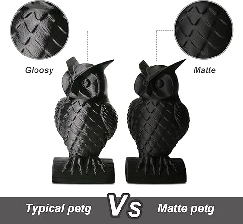 Miniatura 2 de JAREES Filamento PETG de 0.069in, paquete de filamento para impresora 3D PETG negro mate, 2.2lbs cada carrete total de 4.4lbs (4.4 libras) en una