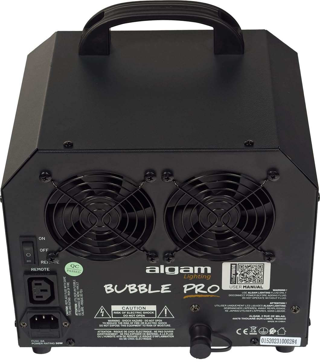 ALGAM LIGHTING - BUBBLE PRO – 50 W professionelle Seifenblasenmaschine, mit HF-Fernbedienung, 2 l Fassungsvermögen