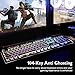 immagine 3GEEKLIN - Tastiera meccanica meccanica Steampunk, tastiera per videogiochi multimediali RGB con 104 tasti tastiera con retroilluminazione LED colorata