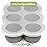 WeeSprout Silicone Freezer Tray with Clip on Lid Perfect Food Storage Container for Homemade Baby Food, Vegetable, Fruit Purees, and Breast Milk (Bright Grey, Six 3 Ounce Sections)