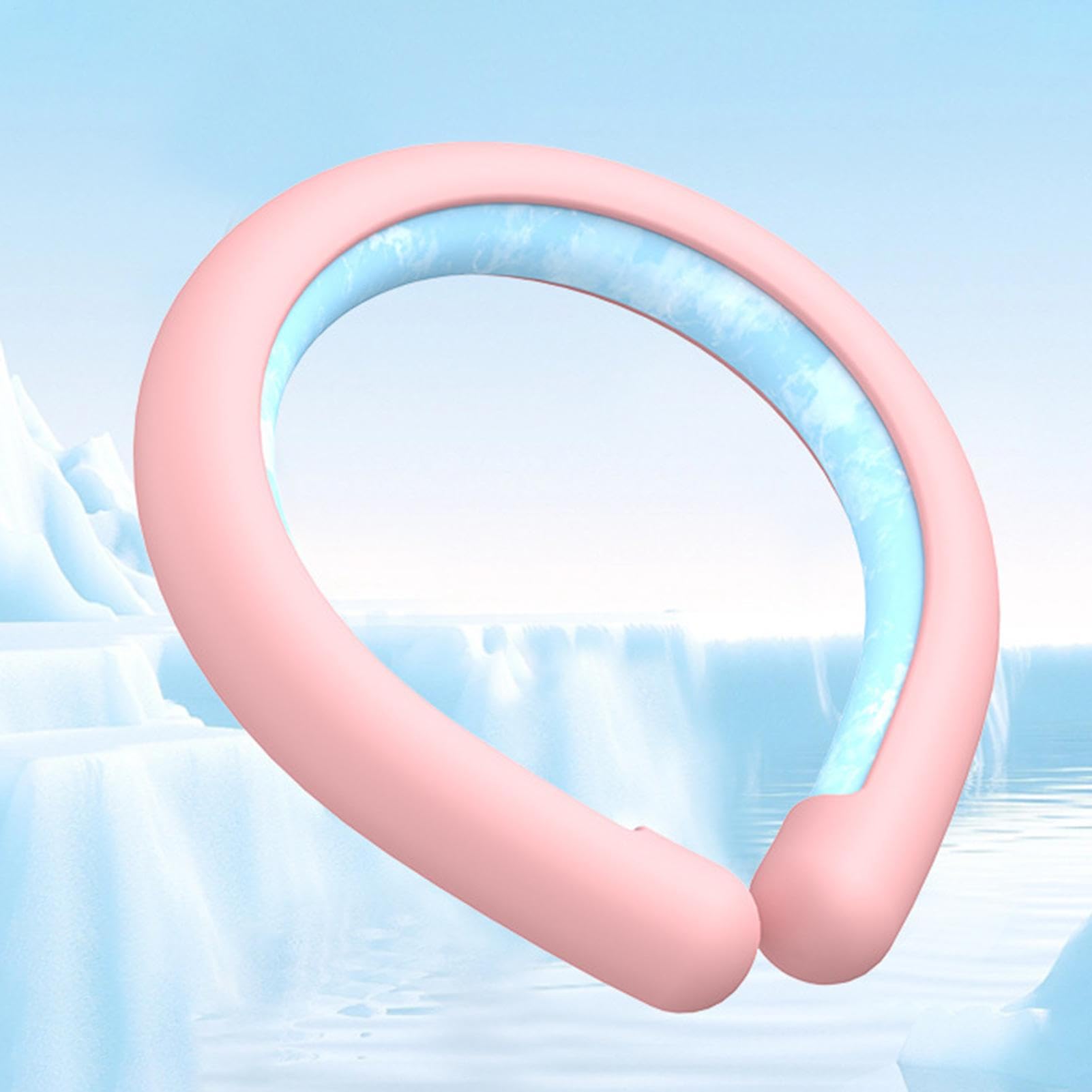 Wearable Cooling Wrap, Reusable Neck Cooler, Cold Gel Tube, Instant Chill Relief, Lightweight Flexible Design, Sweat- Use, Long-Lasting Effect, Perfect for Outdoor Activities, 13.9x17cm