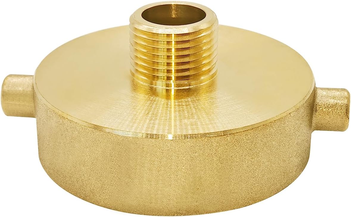 Joywayus Brass 2-1/2" NST (NH) Female x 1-1/2" NST (NH) Male Fire Hose Hydrant Connector with Pin Lug Fire Hydrant Equipment Adapter