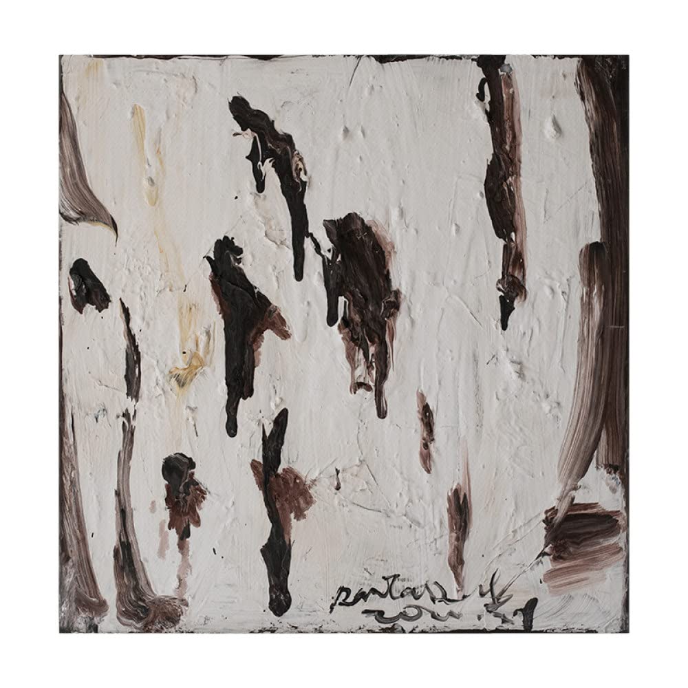 Toile Wabi-Sabi blanche 100x100 cm pour décorer le mur d'un bureau ou d'une chambre moderne