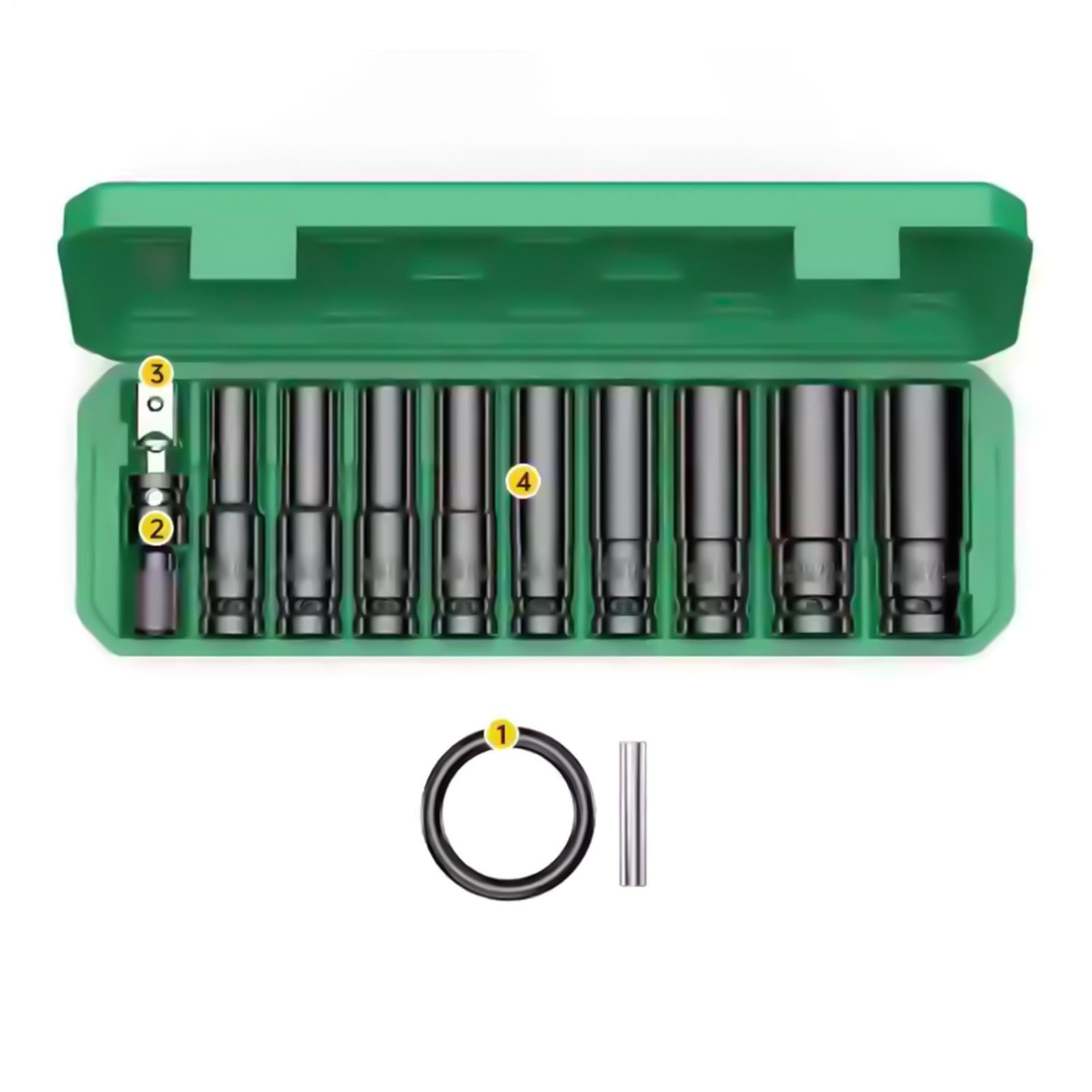 Douille hexagonale allongée 10-24 mm ajustement serré avec adaptateur