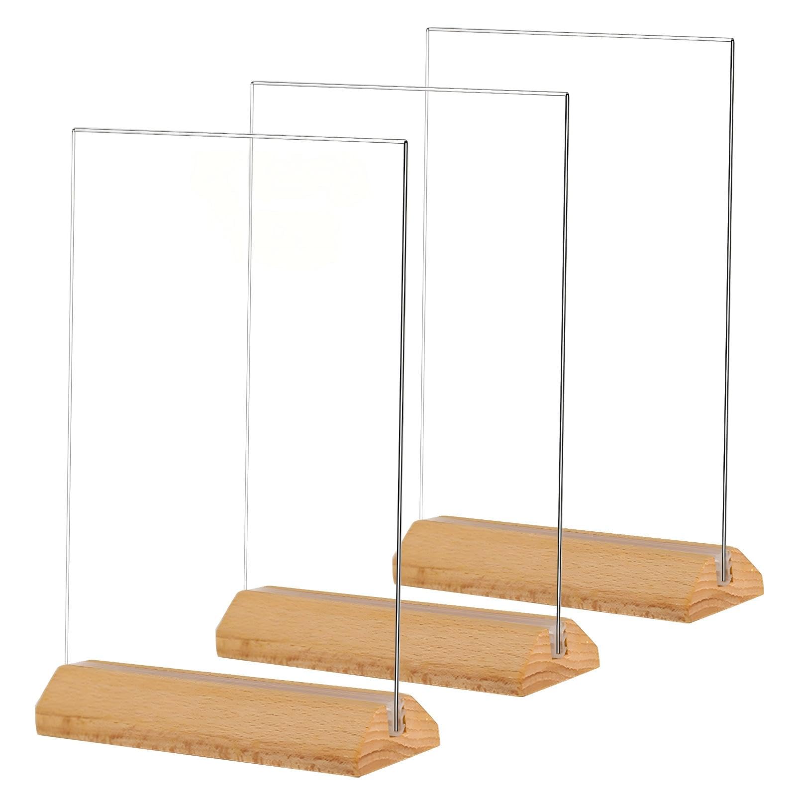 Amazon.com : TONICE® 3 Pack 8.5X11 Acrylic Sign Holder T Shape