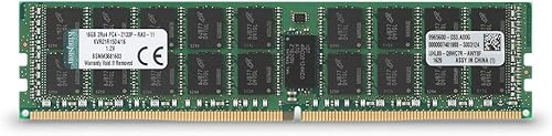 Kingston ValueRAM 16 GB RAM 2133 MHz DDR4 ECC Reg CL15 DIMM DR x 4 con memoria de servidor TS (KVR21R15D4/16)