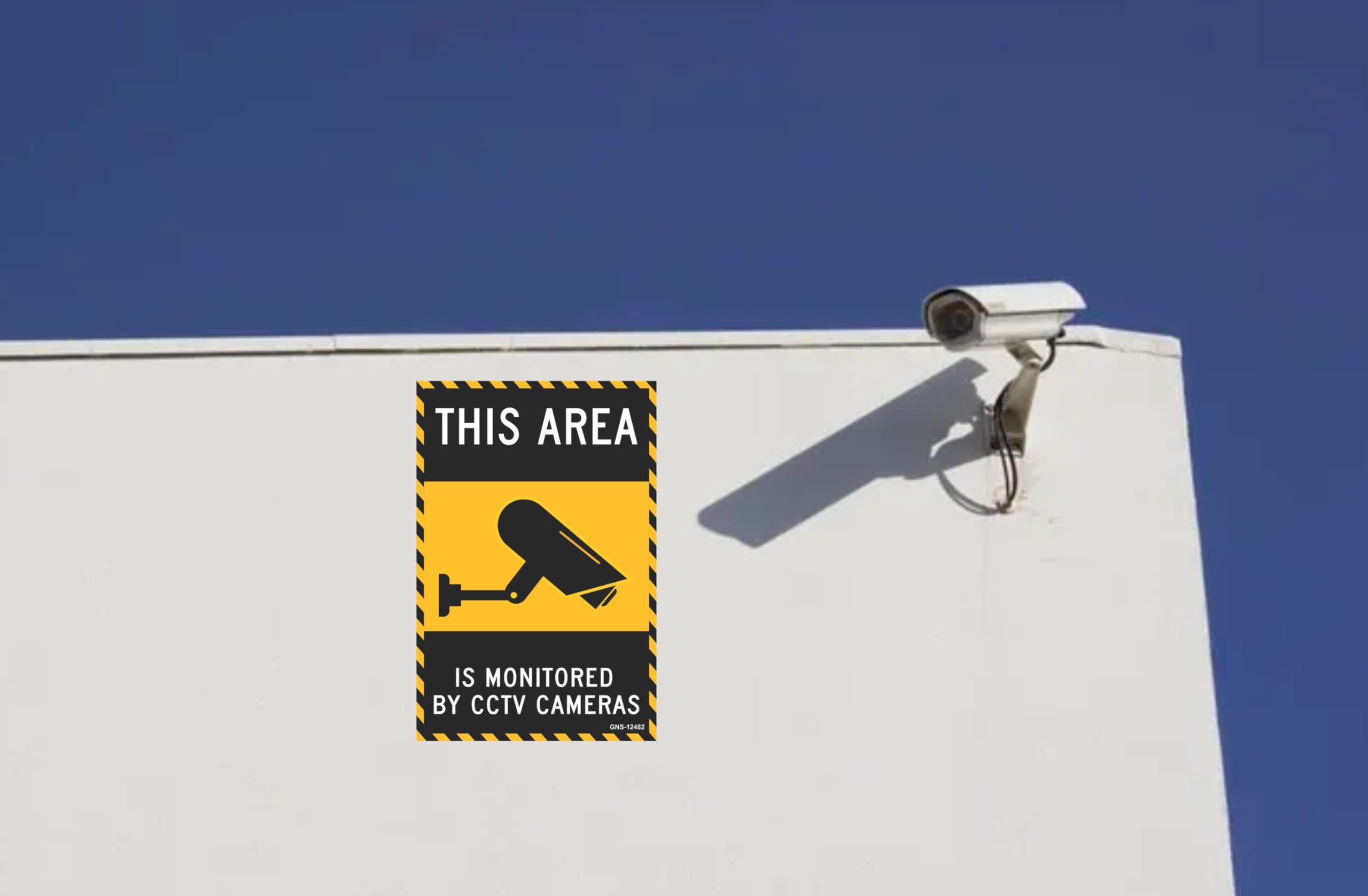 Aditya Sign® This Area is Monitoring By CCTV Cameras Sign Board for Office, Home, Industry, Public Places, Hospital GNS-12482 (3 Qty) 1
