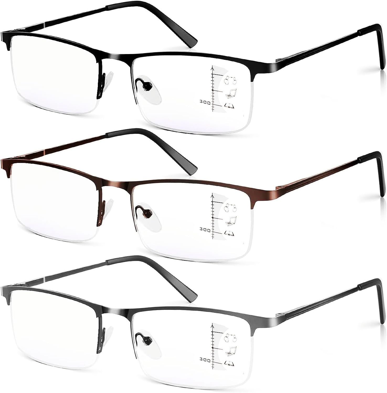 Amazon.com: Readersoul 2 Pack Progressive Multifocal Reading Glasses ...