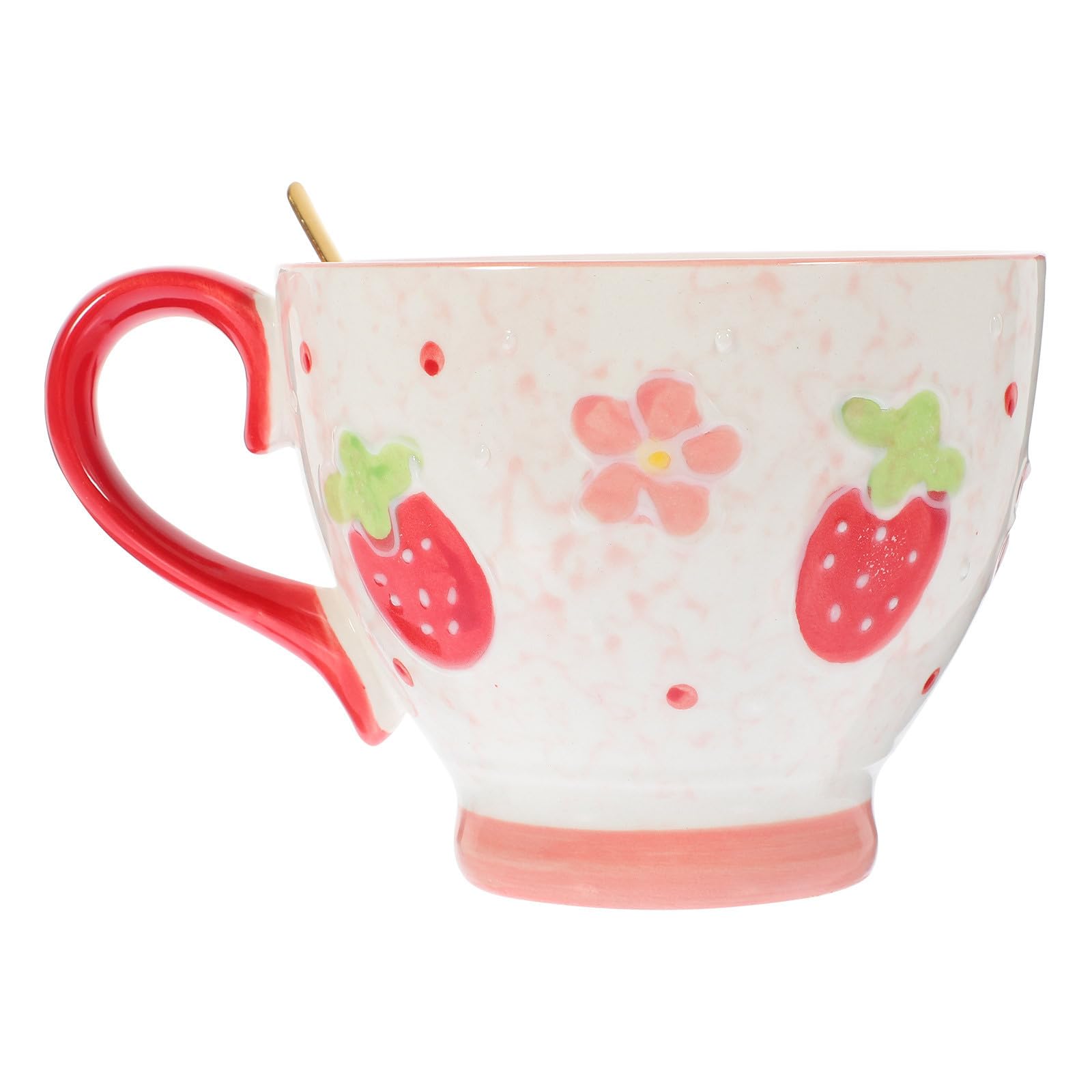 Taza de cerámica con cuchara GALPADA de diseño creativo y fácil limpieza