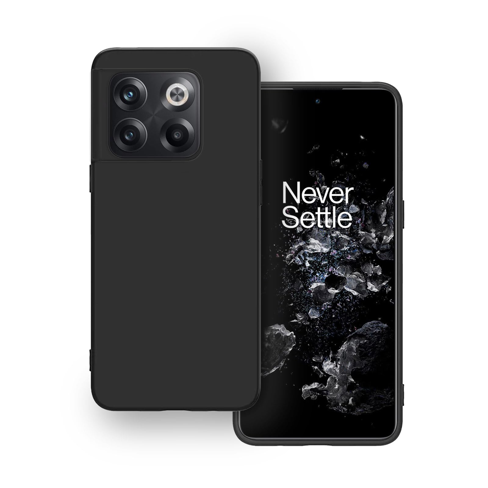 Plus Protection Matte Finished Back Cover Case for OnePlus 10T | Rubberized TPU | Slim Thin Soft Matte Flexible Matte Touch Shockproof - Matte Black (B0CBH9KB8K) Amazon Price History, Amazon Price Tracker