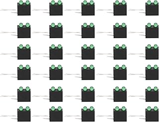 100Pcs LED Holder, 3mm Light Holder Dual Hole LED Diode Lamp with Base Industrial Indicator Accessories(Green Light)