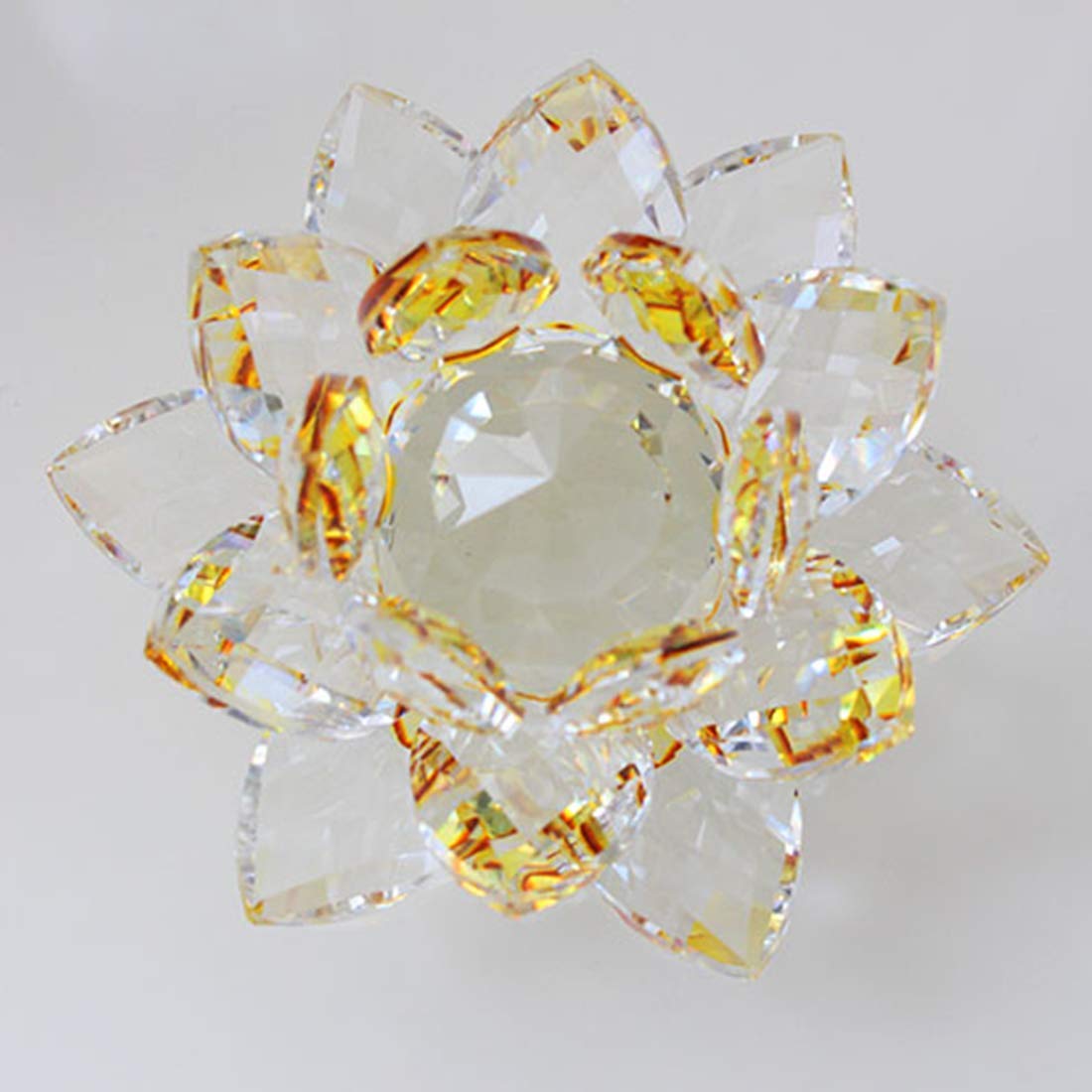 Crystal Lotus Flower - Feng Shui Good Luck Charm -3
