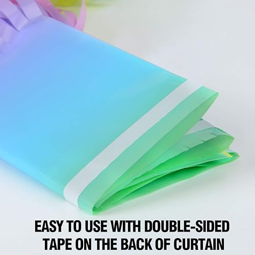 Miniatura 8 de Melsan - Telón de fondo de aluminio, 1 x 2.5 m, metálico, telón de fondo para decoración de fiestas de cumpleaños, 2 unidades