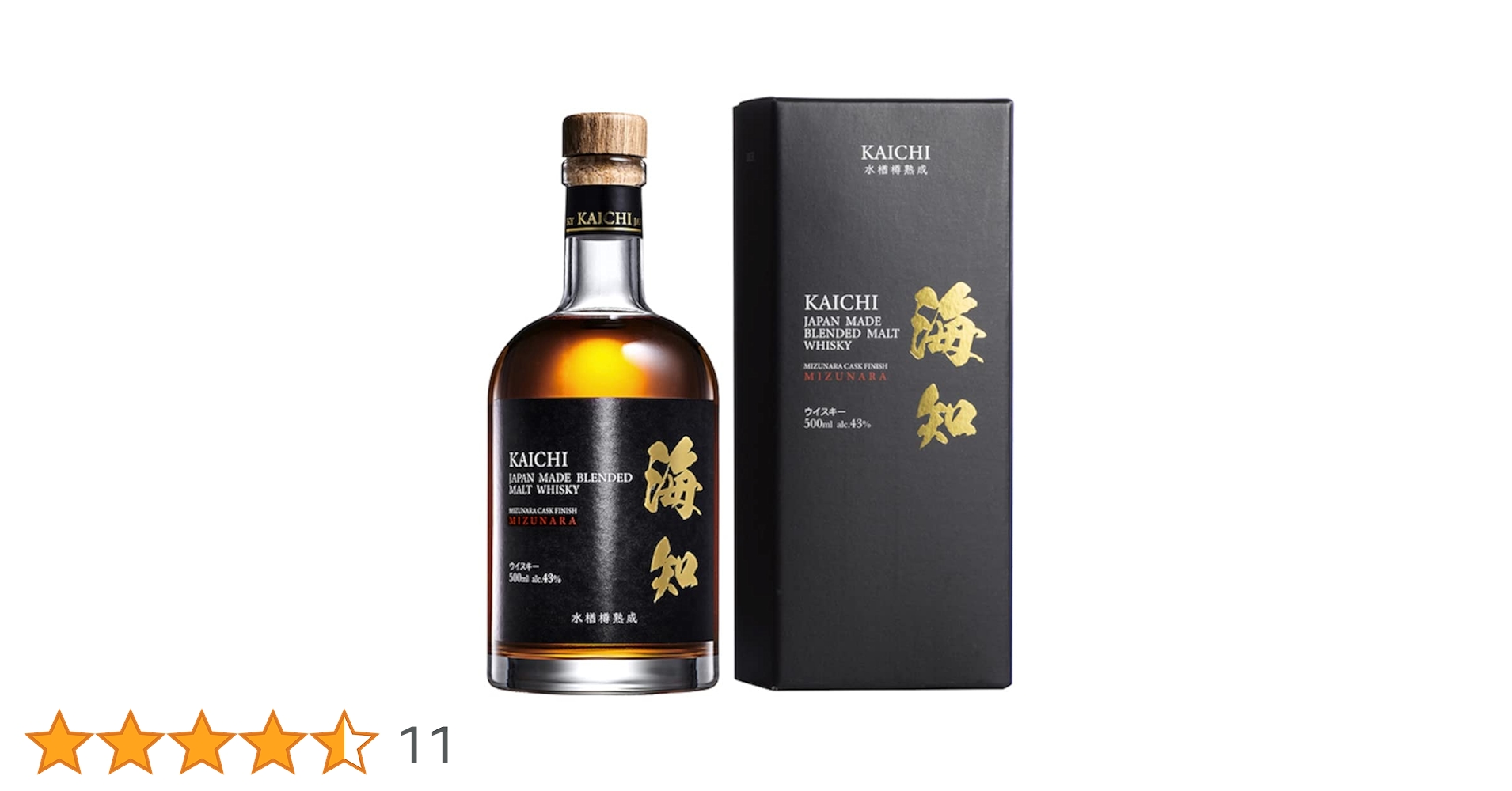 海知KAICHIウイスキー 楽天市場】海知 カイチ ウイスキー KAICHI 500ml ミズナラ樽