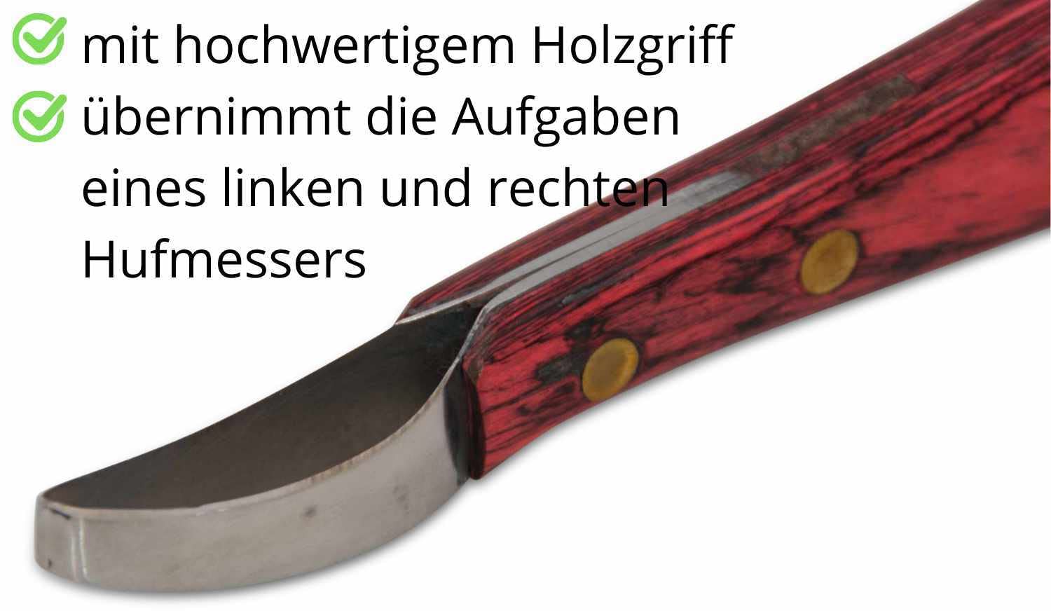 AMKA PRO Schlaufen Hufmesser Klauenmesser Rinnmesser Carbon Stahl Schlaufenhufmesser ergonomischer Griff