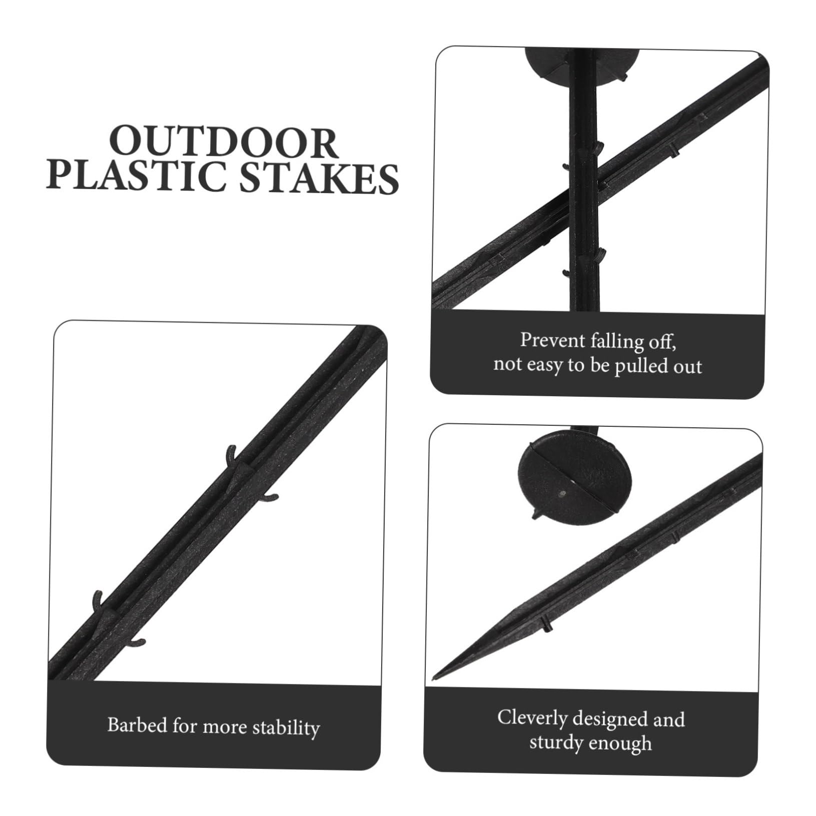HEMOTON 100pièces Tuteurs pour Plantes Piquets De Jardinage Robustes Accessoires De Fixation pour Plantes Outils Pratiques pour Jardin Et Aménagement Paysager