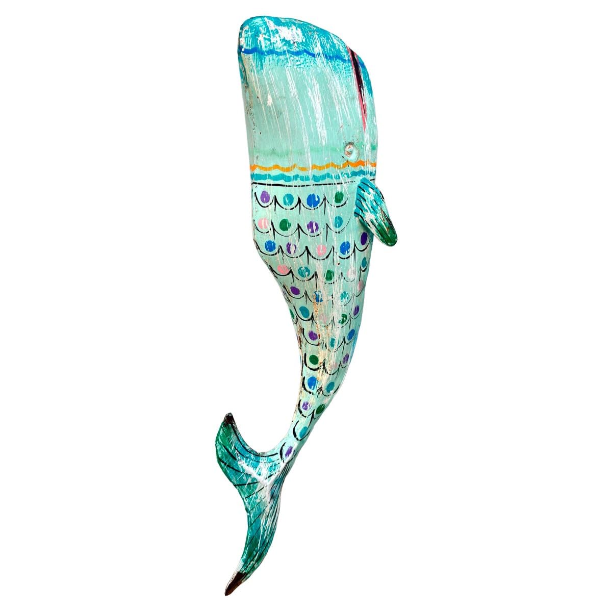 Baleine décorative en métal figurine de table sculpture animaux marins