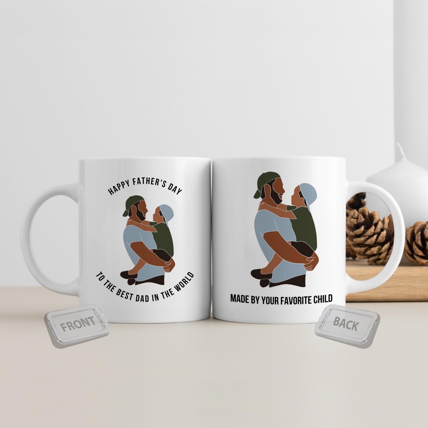 iinfinize Gift for Father's Day Thoughtful Mug Surprise Decorative Gift 1 Pcs Art Craft Dad's Inspiration Gift Grandpaa Uniquee Gift Qouted World's Best Papa Microwave Safe Coffee Mug