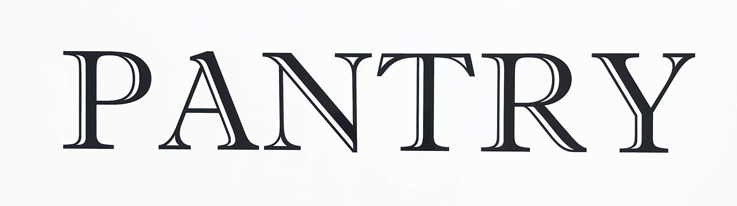 Custom Vinyl Pantry Room Decal - No Border Glass Door Sticker, Windows, Walls - Vinyl Lettering - Traditional Home Decor