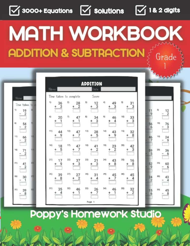 first-grade-math-workbook-for-kids-suitable-for-ages-6-7-years-old-1st-grade-addition-and-subtraction-worksheets-1st-and-2nd-grade-educational-resources-studio-poppy-s-homework-9798842476268-amazon-com-books for 6th Grade Free Printable Worksheets First Grade Math Workbook for Kids (Suitable for Ages 6-7 Years Old): 1st Grade Addition and Subtraction Worksheets (1st and 2nd Grade Educational Resources): Studio, Poppy's Homework: 9798842476268: Amazon.com: Books for 6th Grade Free Printable Worksheets