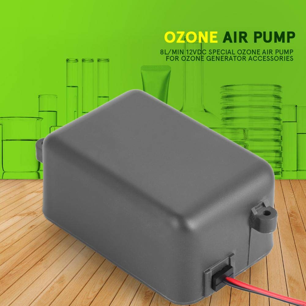 Accessori generatore di ozono, Pompa Aria ozono DC 12V 8L / min Pompa Aria generatore di ozono per Acquario Auto