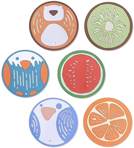 Lot de 12 trépieds en silicone, coussins chauffants, tapis de séchage, sous-verres, accessoires de cuisine (2 tailles de 6, 8,9 cm et 14,9 cm de diamètre) Cover