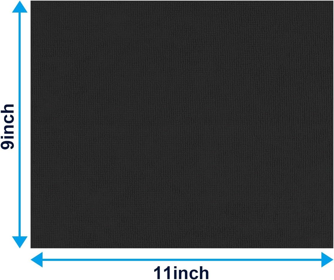 GLIMGLINT Black Microfiber Cleaning Cloth, 100 Pack Cleaning Rags, Lint-Free, Ultra Absorbent Reusable Paper Towels for Home, Kitchen, Car, Garage or Shop, Dish Rags, 11" x 9"