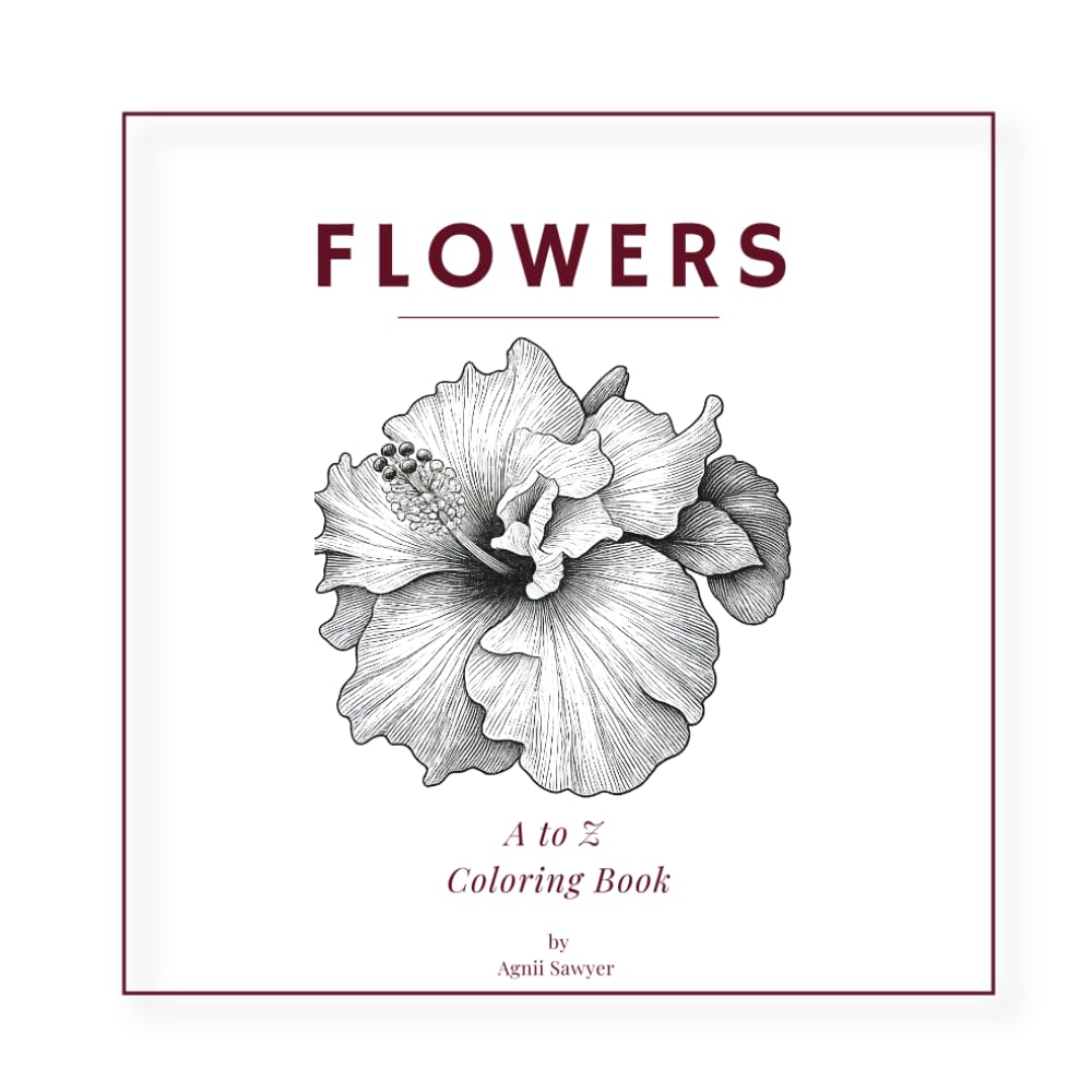 Flowers A to Z Coloring Book (Reference photos for artists)