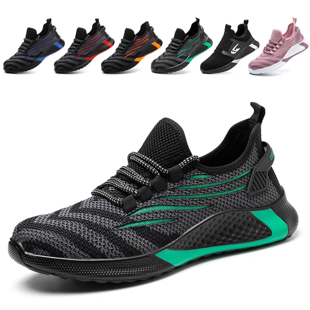 Sicherheitsschuhe Herren Leicht Arbeitsschuhe Damen Atmungsaktive Stahlkappenschuhe Sportlich rutschfeste Schutzschuhe Breathable Arbeitsturnschuhe mit Stahlkappe